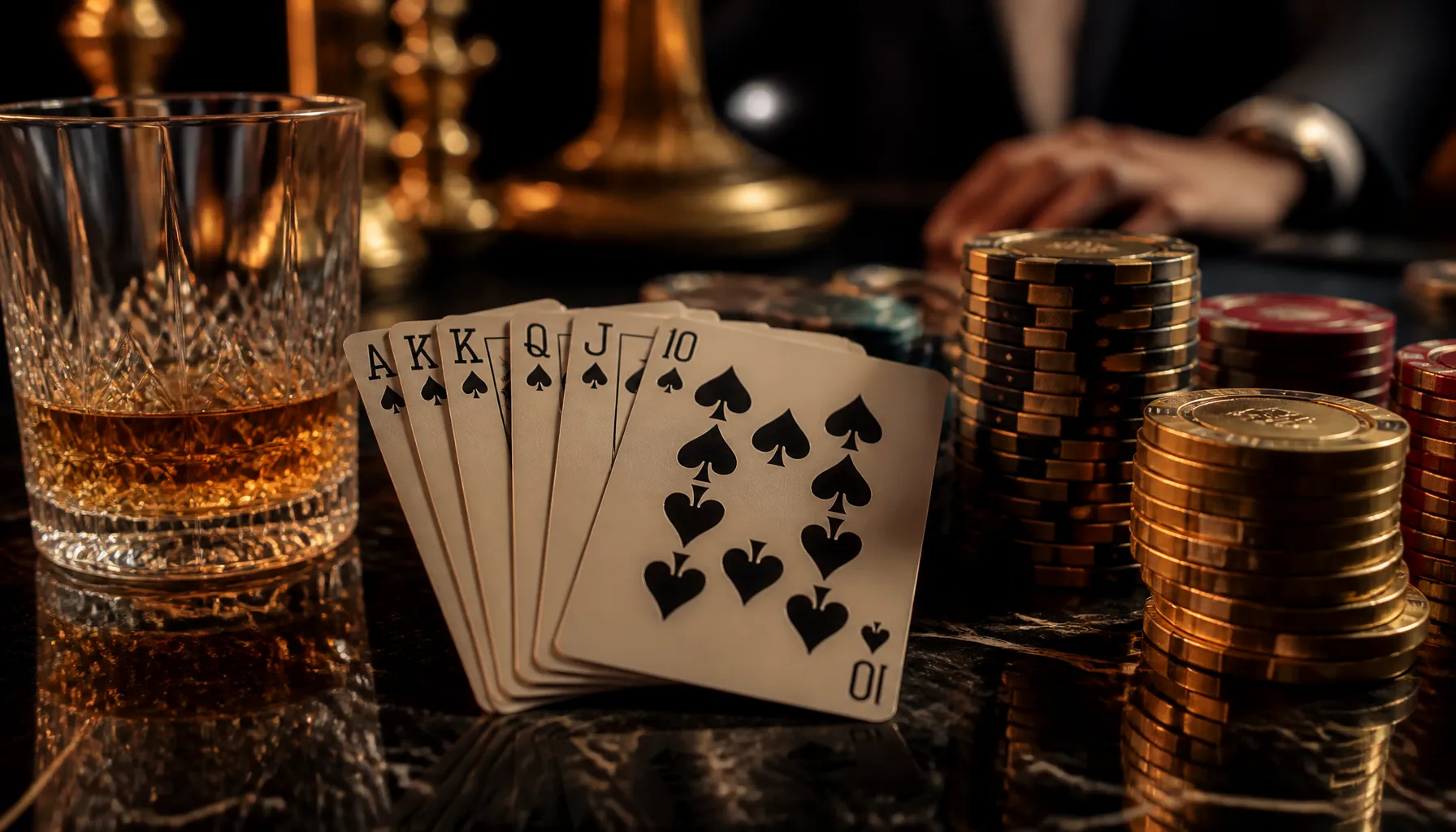 Cinematic photorealistic luxury treasure chest overflowing with gold coins on a dark velvet surface with warm dramatic lighti