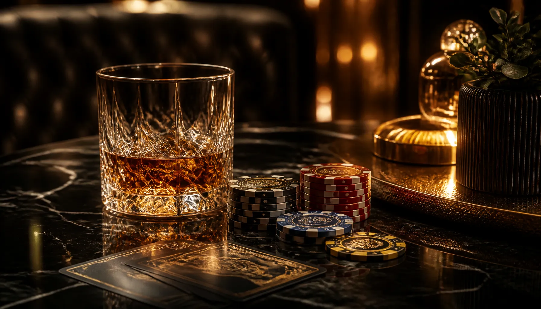 Cinematic photorealistic luxury treasure chest overflowing with gold coins on a dark velvet surface with warm dramatic lighti